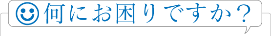 何にお困りですか？